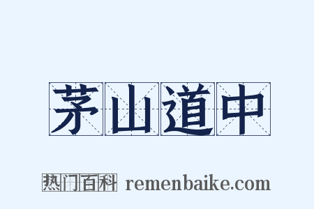茅山道中是什么意思的图片